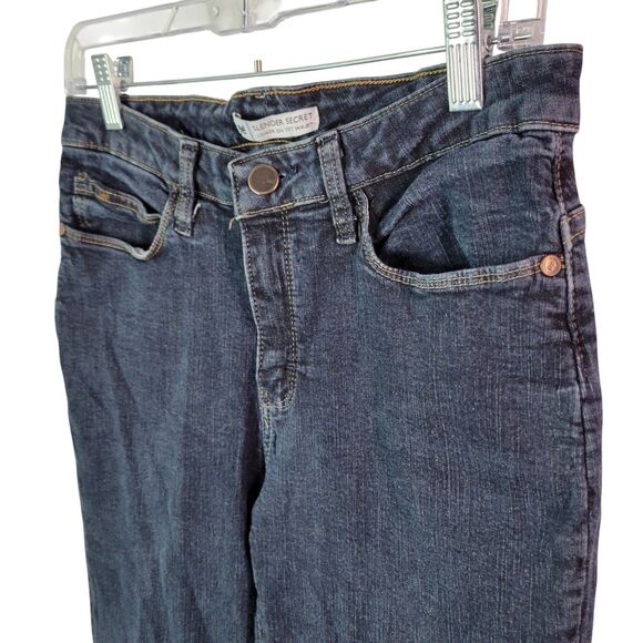 LEE Slender Secret Womens Size 8 Blue Solid Boot Cut Jeans - Picture 5 of 10